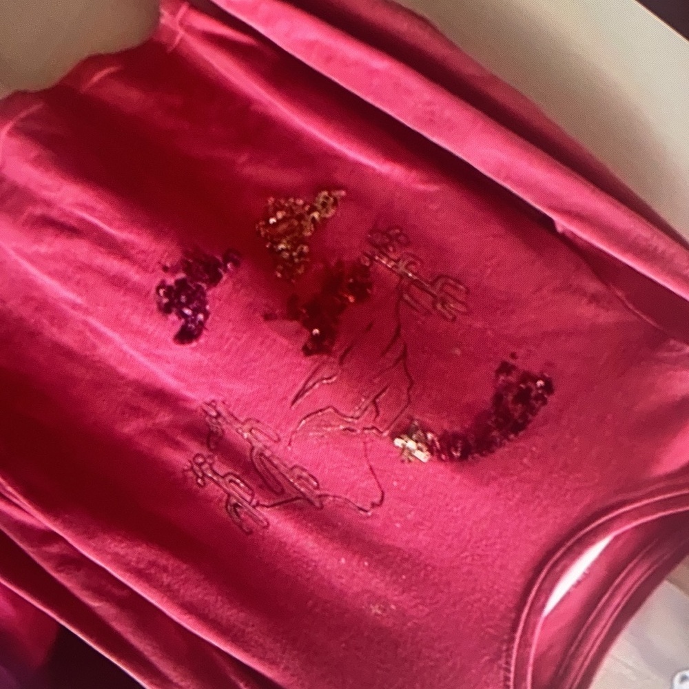 Embroidered animals with sequins long sleeve blouse